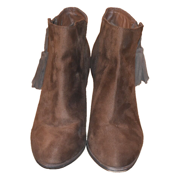 Merona Shoes - MERONA Faux Suede Boots Brown with Fringe Women's Size 11 Cowgirl Boho Western